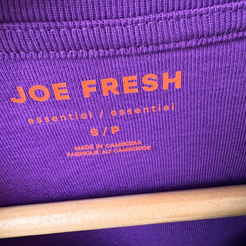 Joe Fresh purple size small ribbed t-shirt - Picture 4 of 4